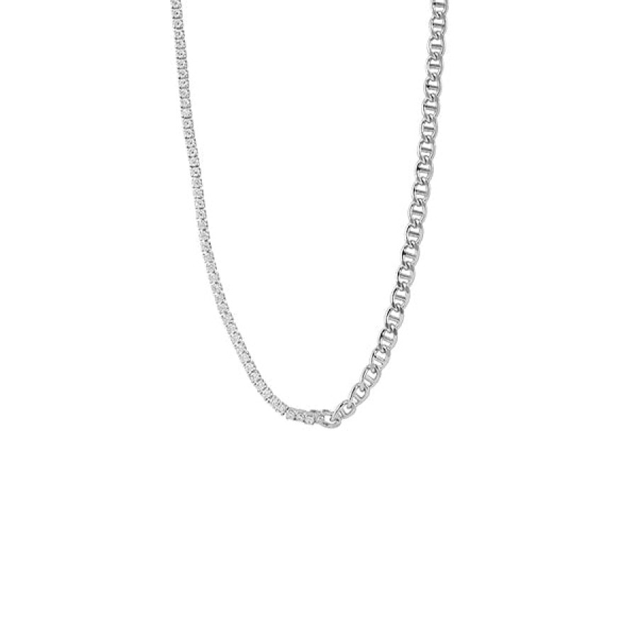 Jewellery Bianc | Bianc Half Tennis Necklace Silver