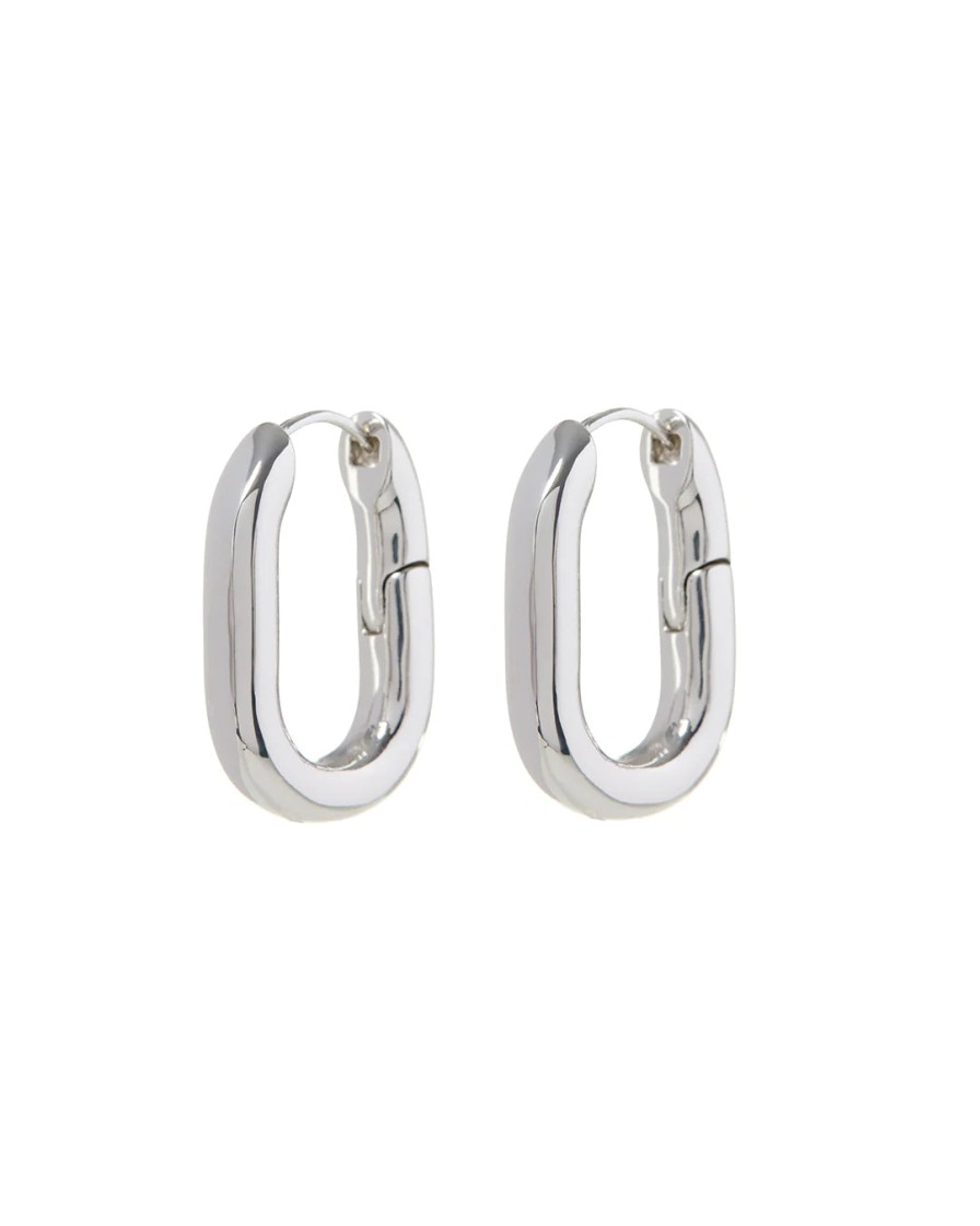 Jewellery Luv AJ | Luv Aj Xl Chain Link Hoops Silver