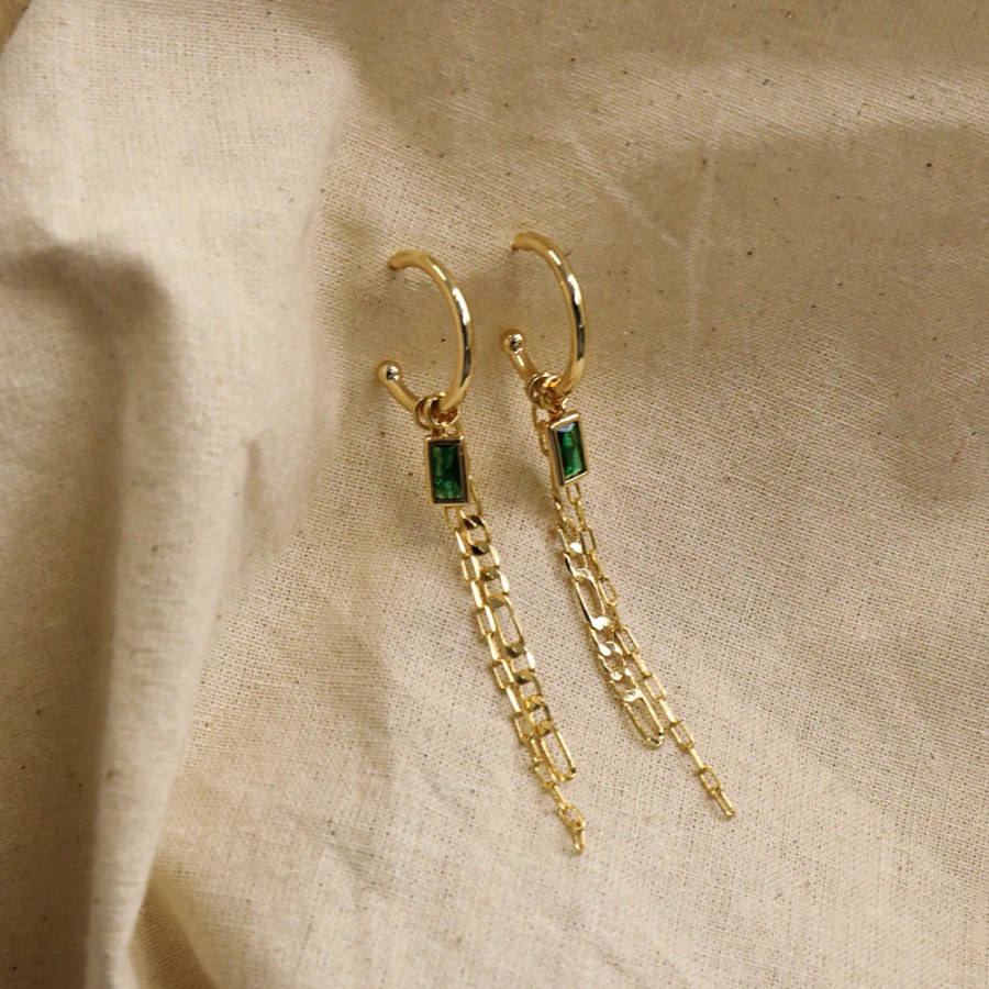 Jewellery Zahar | Zahar Mila Earrings Green