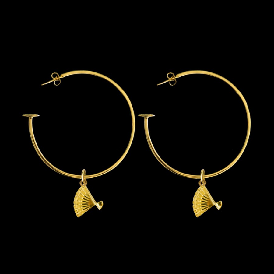 Jewellery Mountain & Moon | Mountain & Moon Meesha Hoops W Charms