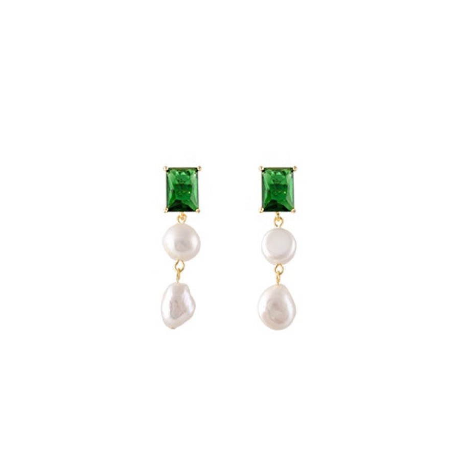 Jewellery Zahar | Zahar Sierra Earrings Green