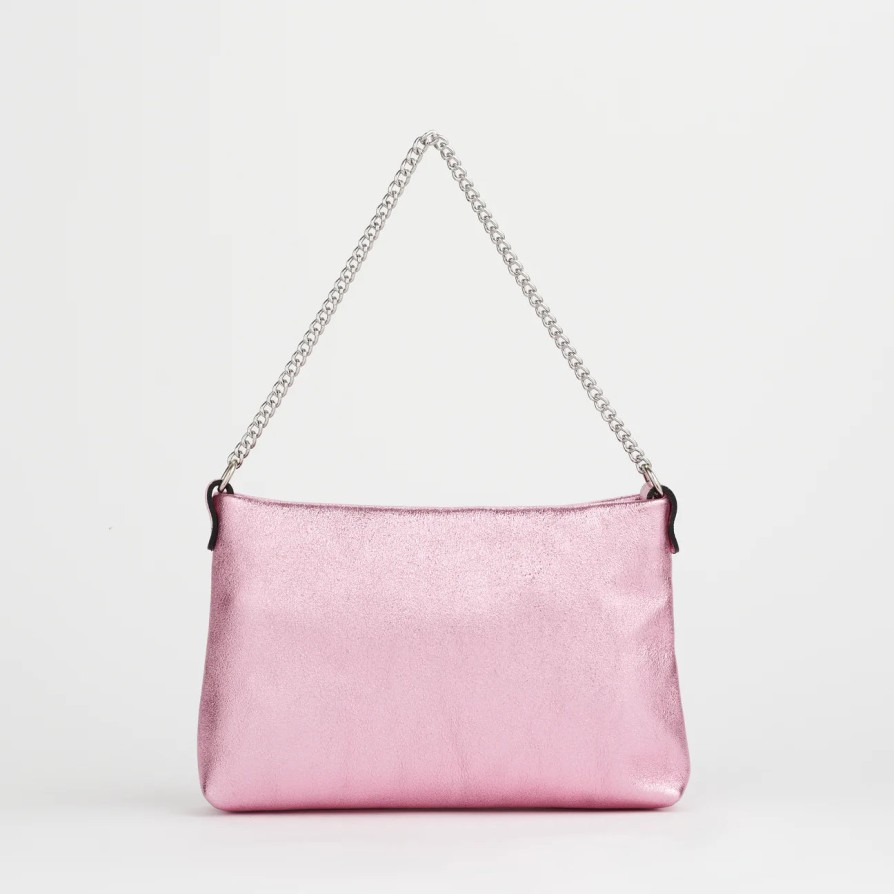 Accessories Bella V | Bella V Chelsea Clutch Pale Pink