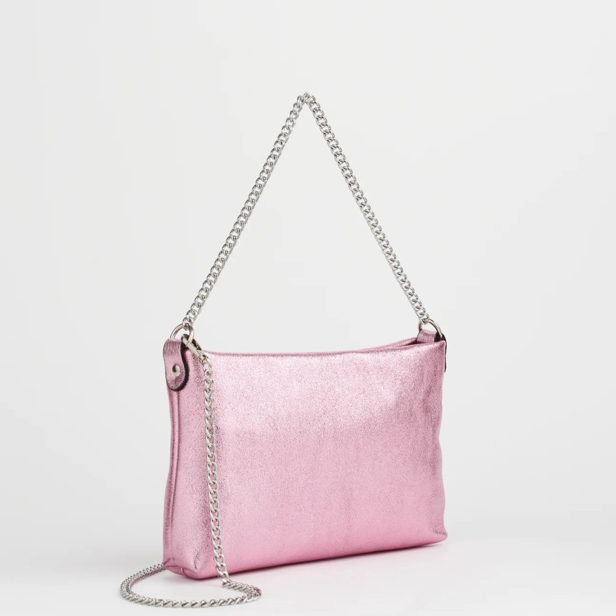 Accessories Bella V | Bella V Chelsea Clutch Pale Pink