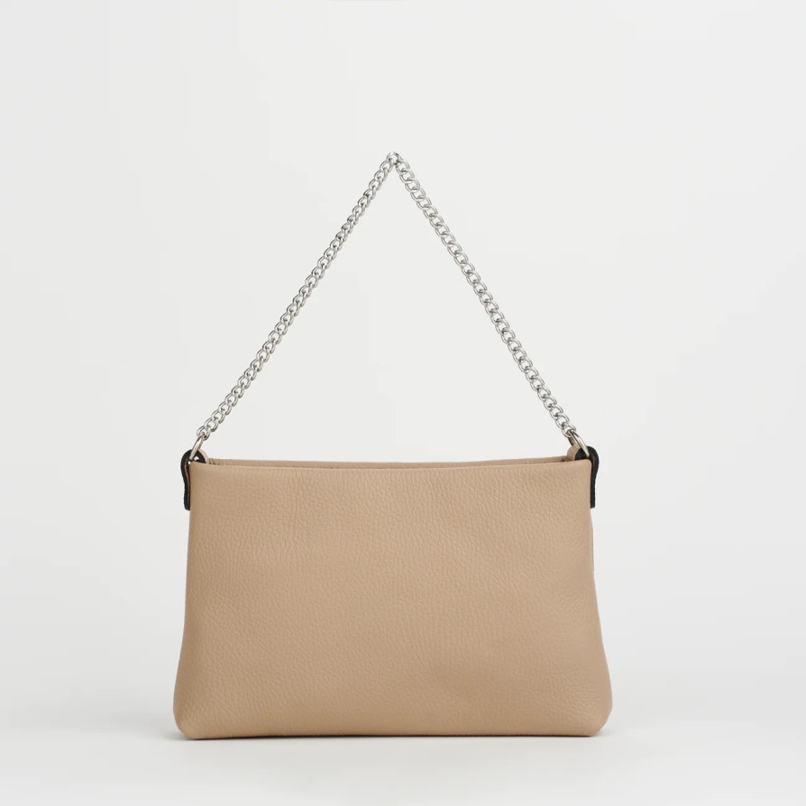 Accessories Bella V | Bella V Chelsea Clutch Beige