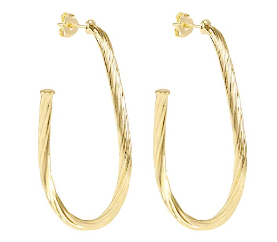 Jewellery Misuzi | Misuzi Keely Hoops Gold