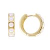 Jewellery Fairley | Fairley Crystal Pearl Midi Hoops