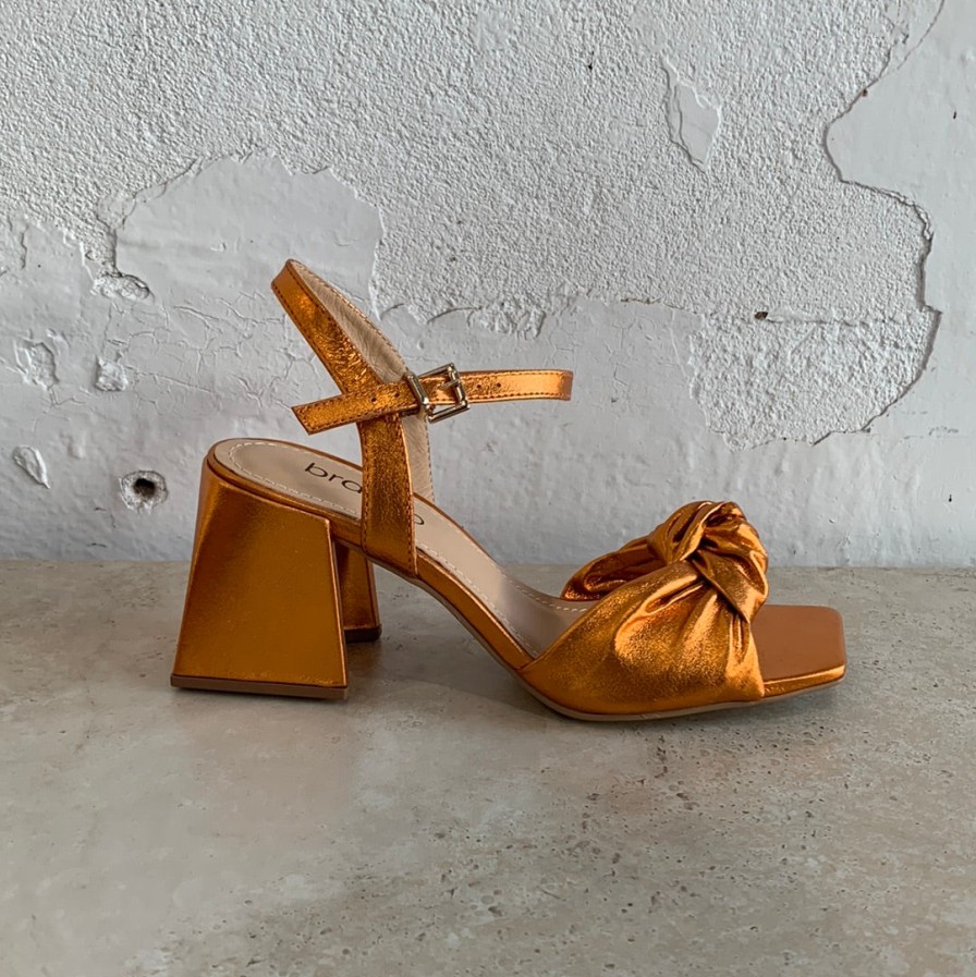 Shoes Brazilio | Brazilio 4890052 Orange Metallic