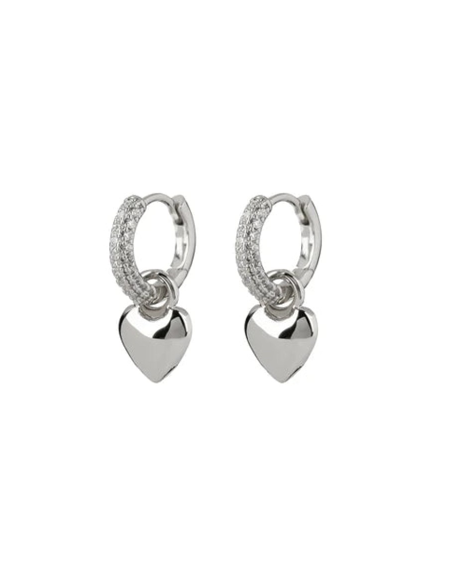 Jewellery Luv AJ | Luv Aj Puffy Heart Earrings Silver