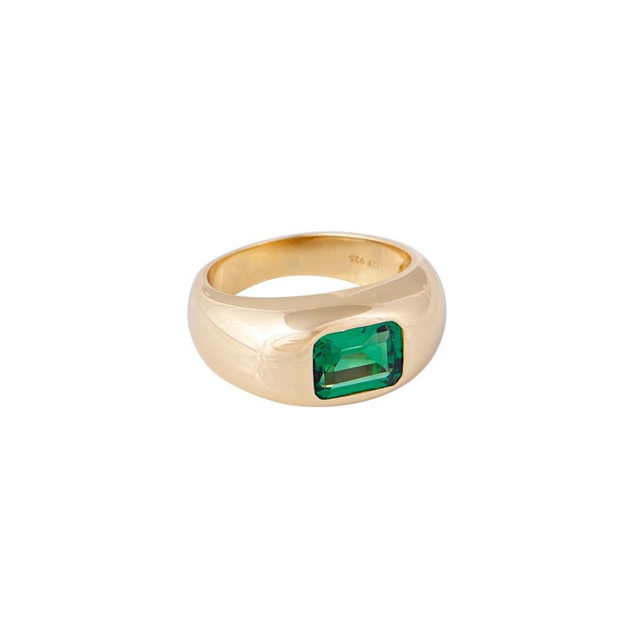 Jewellery Fairley | Fairley Emerald Crystal Dome Ring