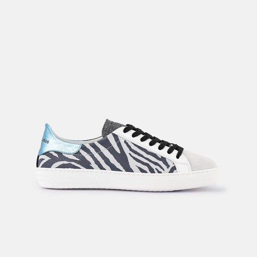 Shoes Department of Finery | D.O.F Indiana - Zebra Suede/Azzurro