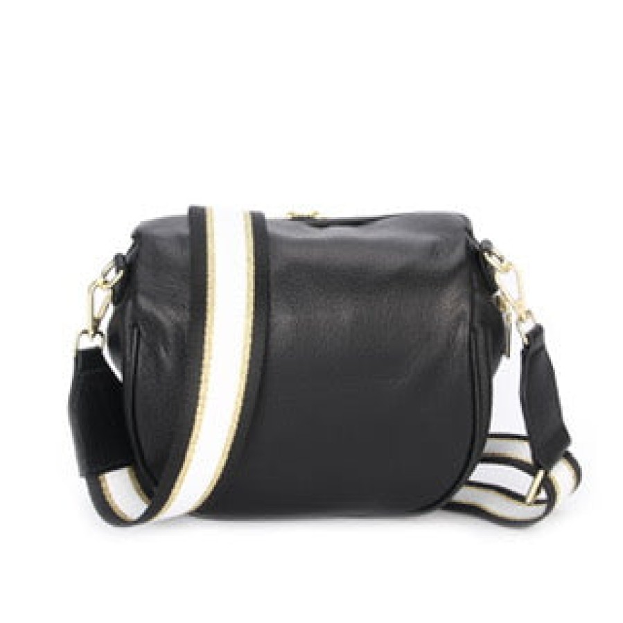 Accessories Hi Ho & Co | Hi Ho & Co Obsessed Bag Black Studded Gold