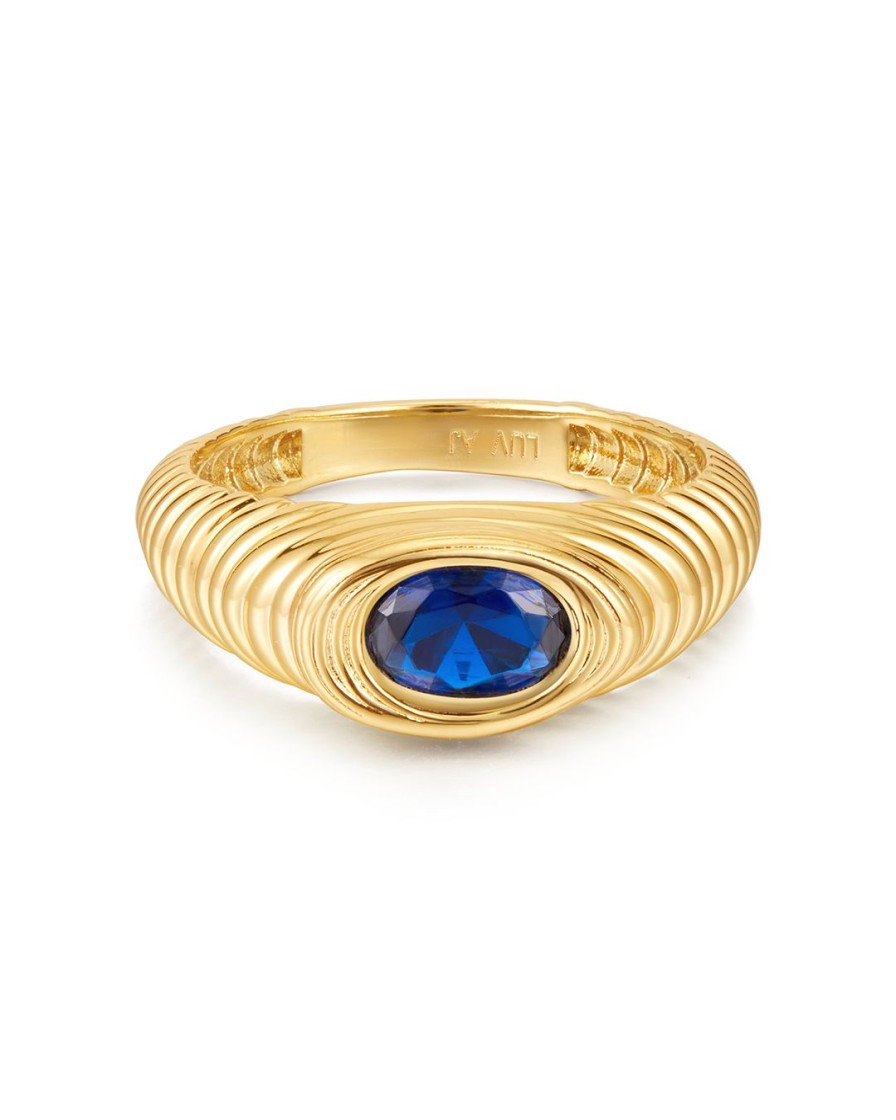 Jewellery Luv AJ | Luv Aj Royale Stone Signet Ring Gold