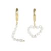 Jewellery Fairley | Fairley Pearl Love Hoops