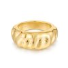 Jewellery Luv AJ | Luv Aj The Hammered Ridged Band Ring Gold