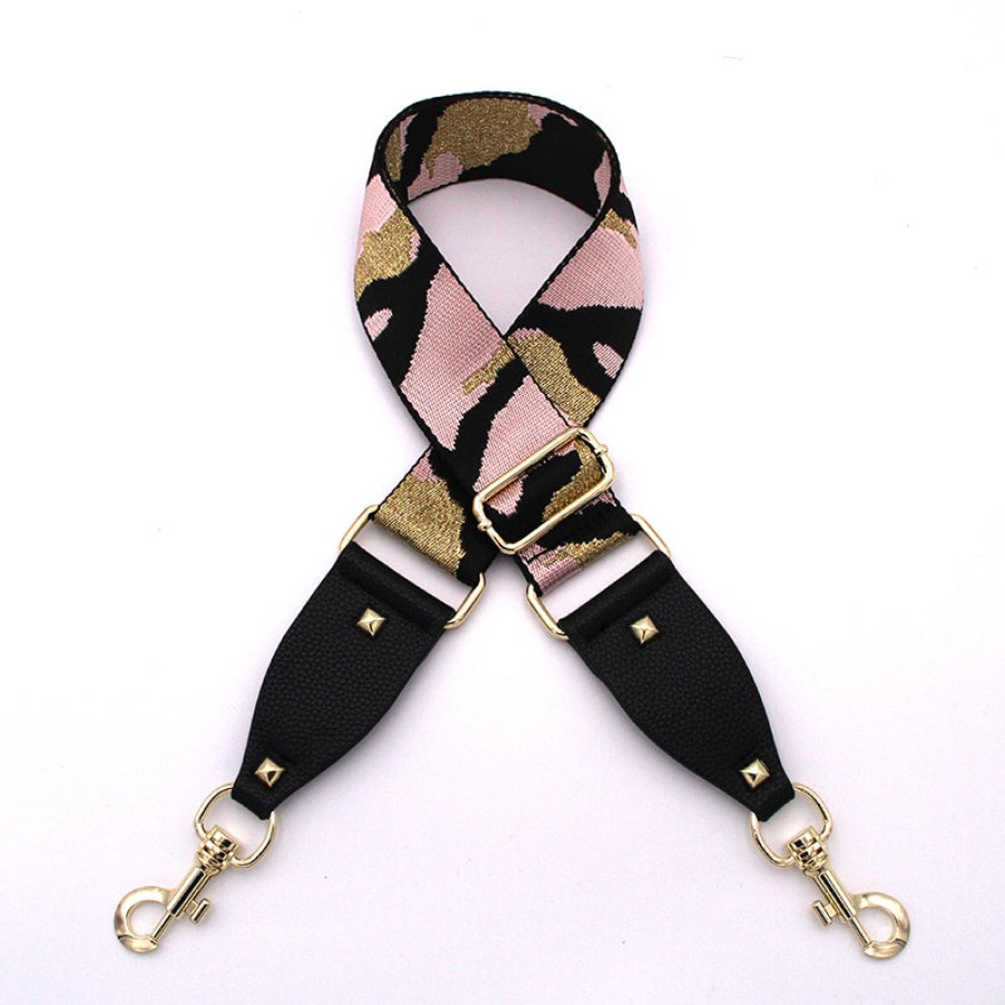 Accessories Hi Ho & Co | Hi Ho & Co Bag Strap Pink Gold Camo