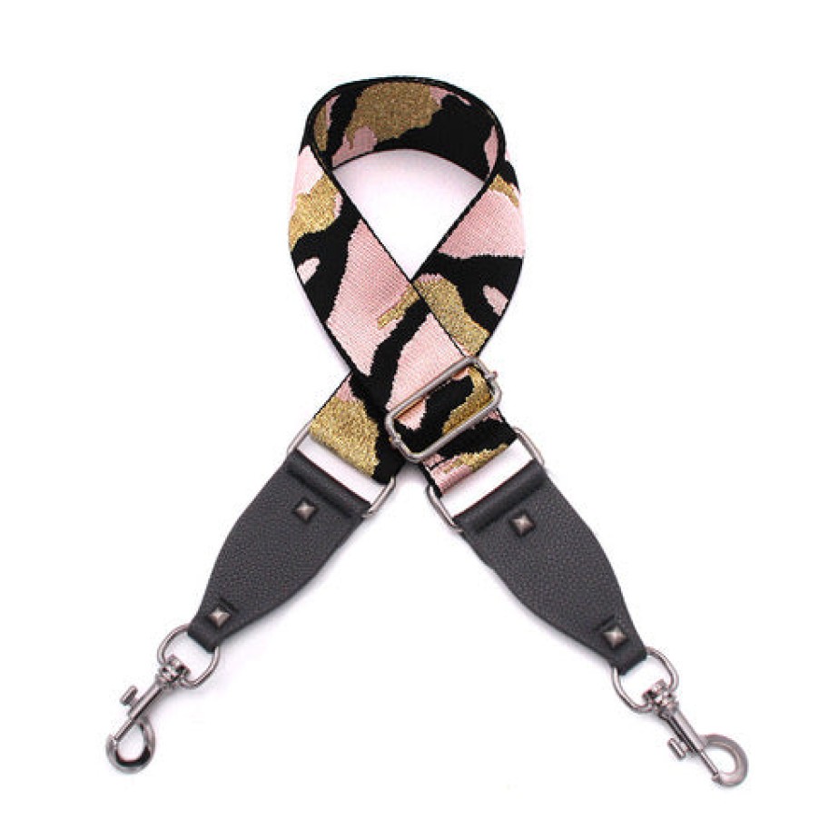 Accessories Hi Ho & Co | Hi Ho & Co Bag Strap Pink Gold Camo