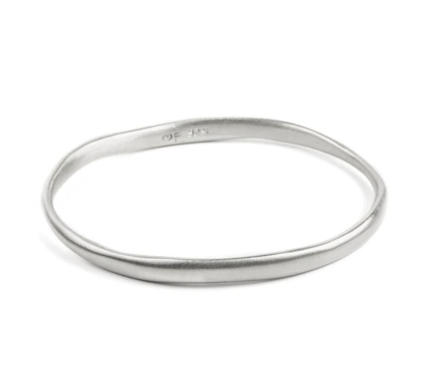 Jewellery Fairley | Fairley Brushed Bangle Silver/Medium