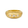 Jewellery Luv AJ | Luv Aj Florette Ridged Signet Ring - Gold