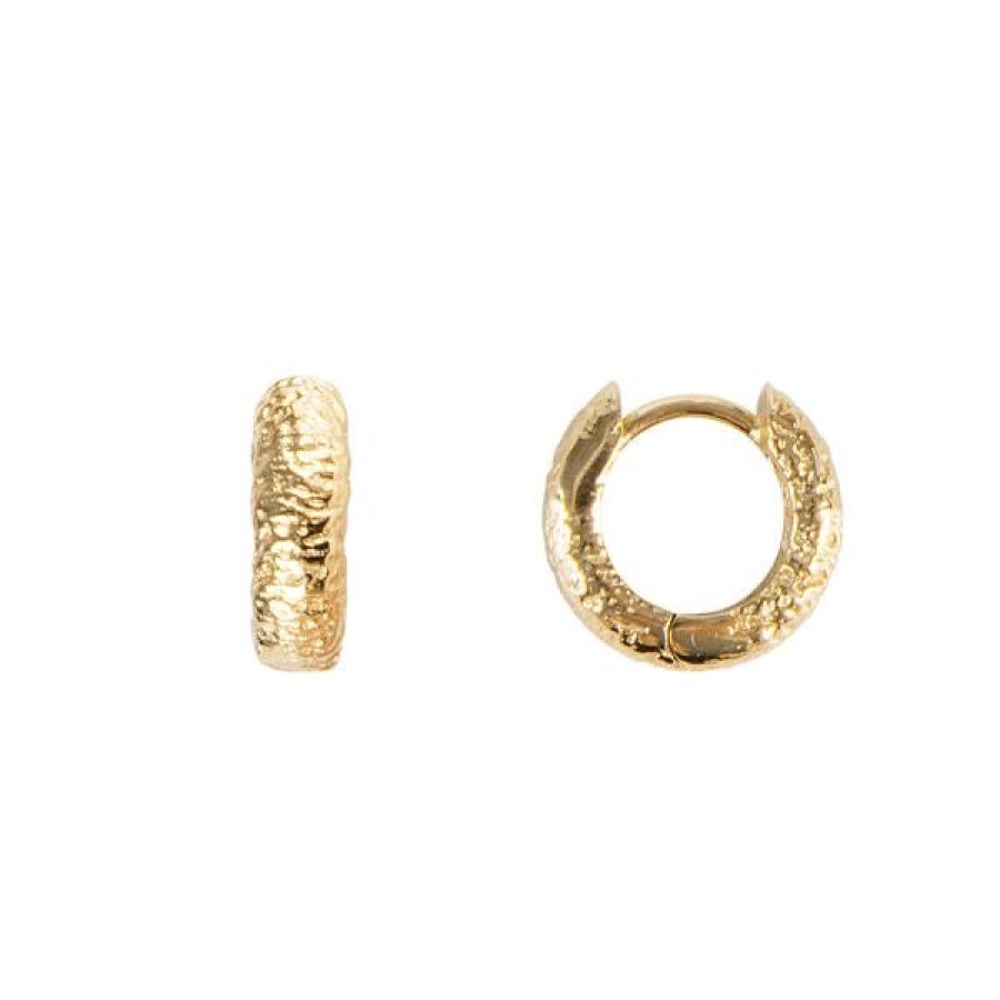 Jewellery Fairley | Fairley Antique Gold Huggies