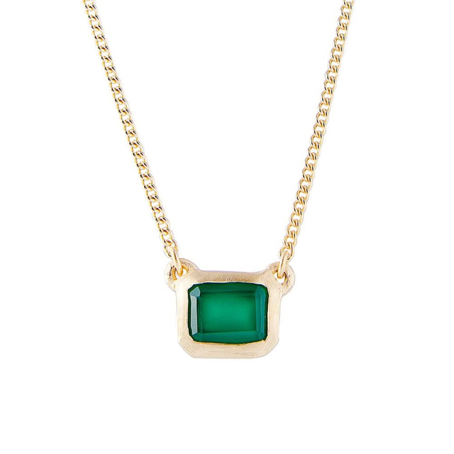 Jewellery Fairley | Fairley Green Agate Deco Necklace