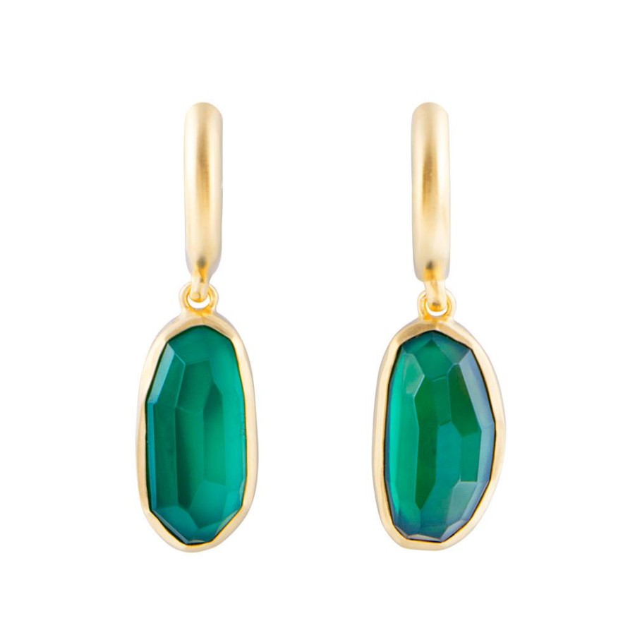 Jewellery Fairley | Fairley Free-Form Green Agate Drops