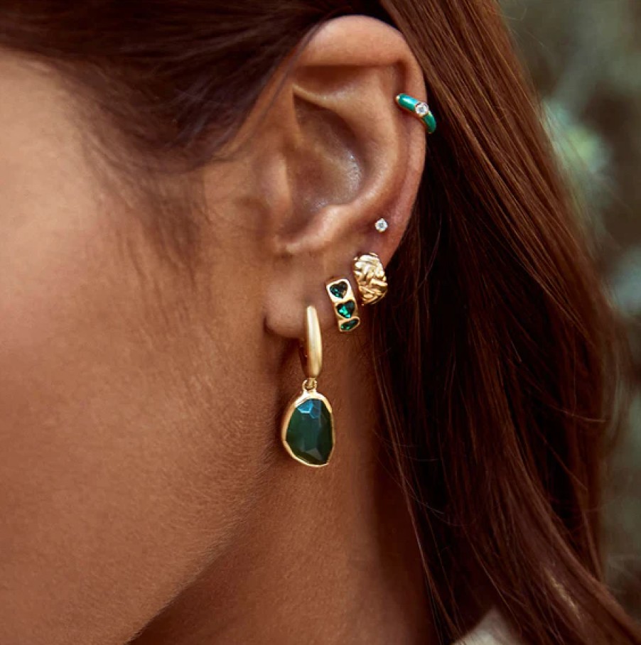 Jewellery Fairley | Fairley Free-Form Green Agate Drops