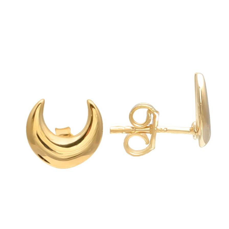 Shoes Kyoti | Kyoti Mini Crescent Moon Studs Gold