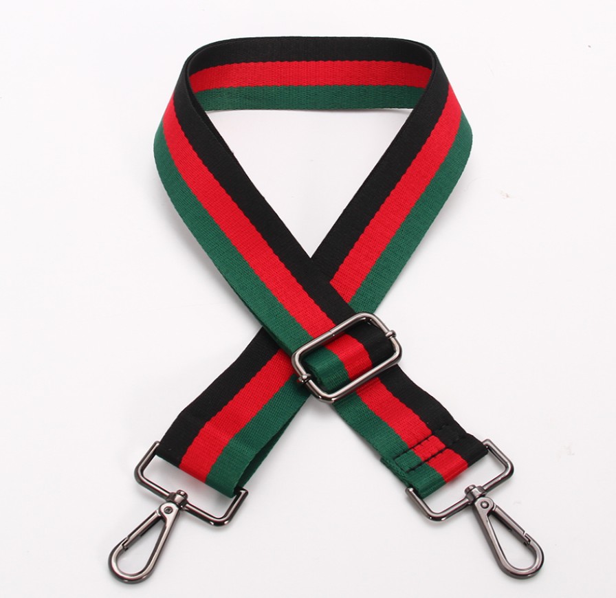 Accessories Hi Ho & Co | Hi Ho & Co Black/Red/Green Gunmetal Bag Strap