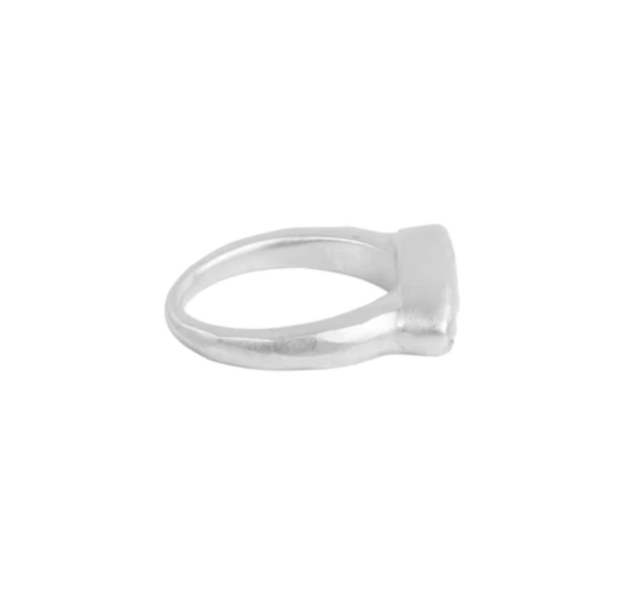 Jewellery Fairley | Fairley Pearl Bar Ring Silver