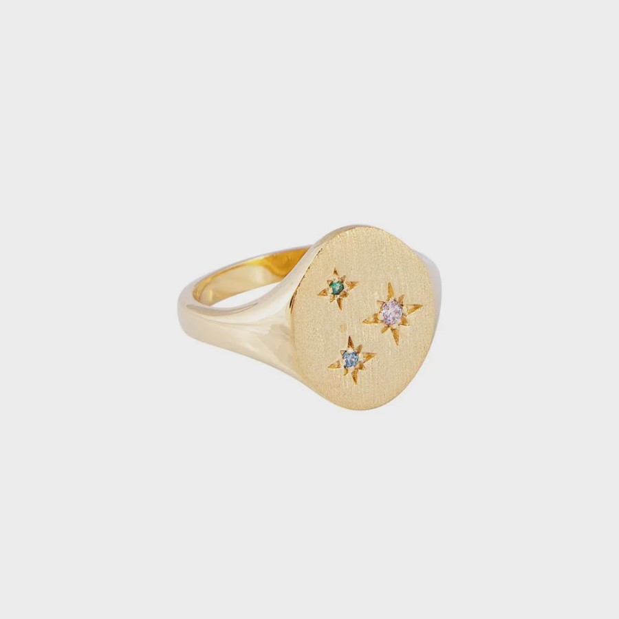 Jewellery Fairley | Fairley Starburst Signet Ring