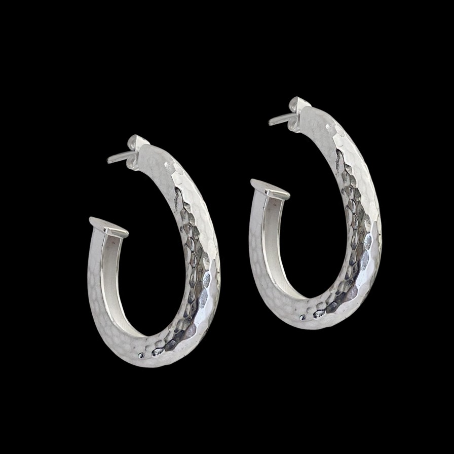 Jewellery Mountain & Moon | Mountain & Moon Kitty Hoops Silver