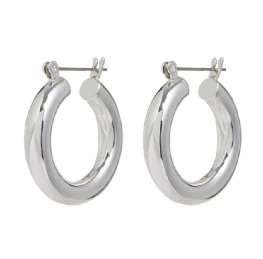 Jewellery Luv AJ | Luv Aj - The Baby Amalfi Tube Hoops Silver