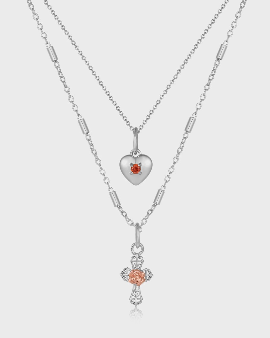 Jewellery Luv AJ | Luv Aj - Cross My Heart Charm Necklace Silver