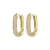 Jewellery Luv AJ | Luv Aj - The Pave Chain Link Huggies Gold