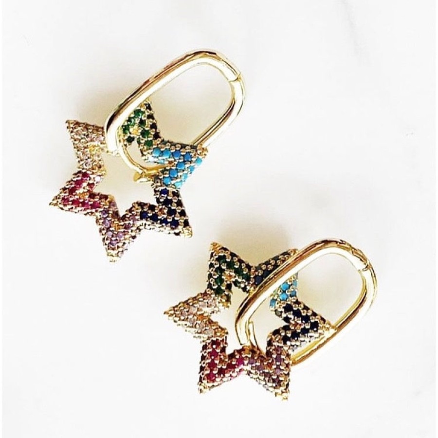 Jewellery Elphin Lane | Elphin Lane Star Rainbow Earring