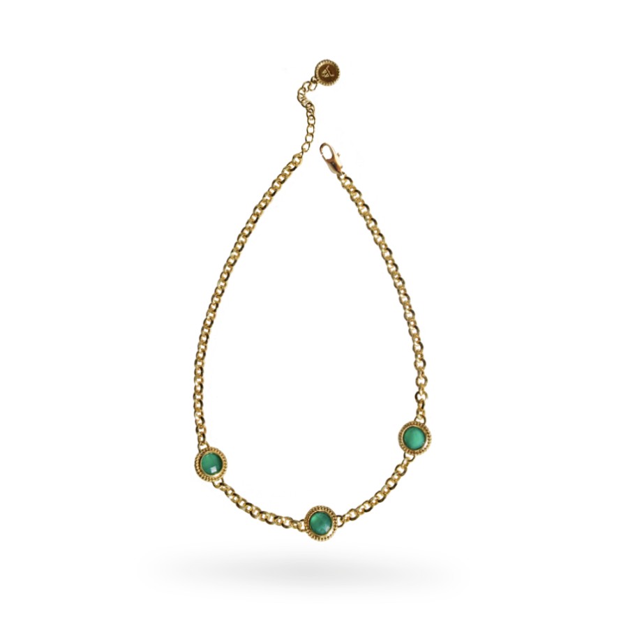 Jewellery Mountain & Moon | Mountain & Moon Tijana Necklace Green Onyx