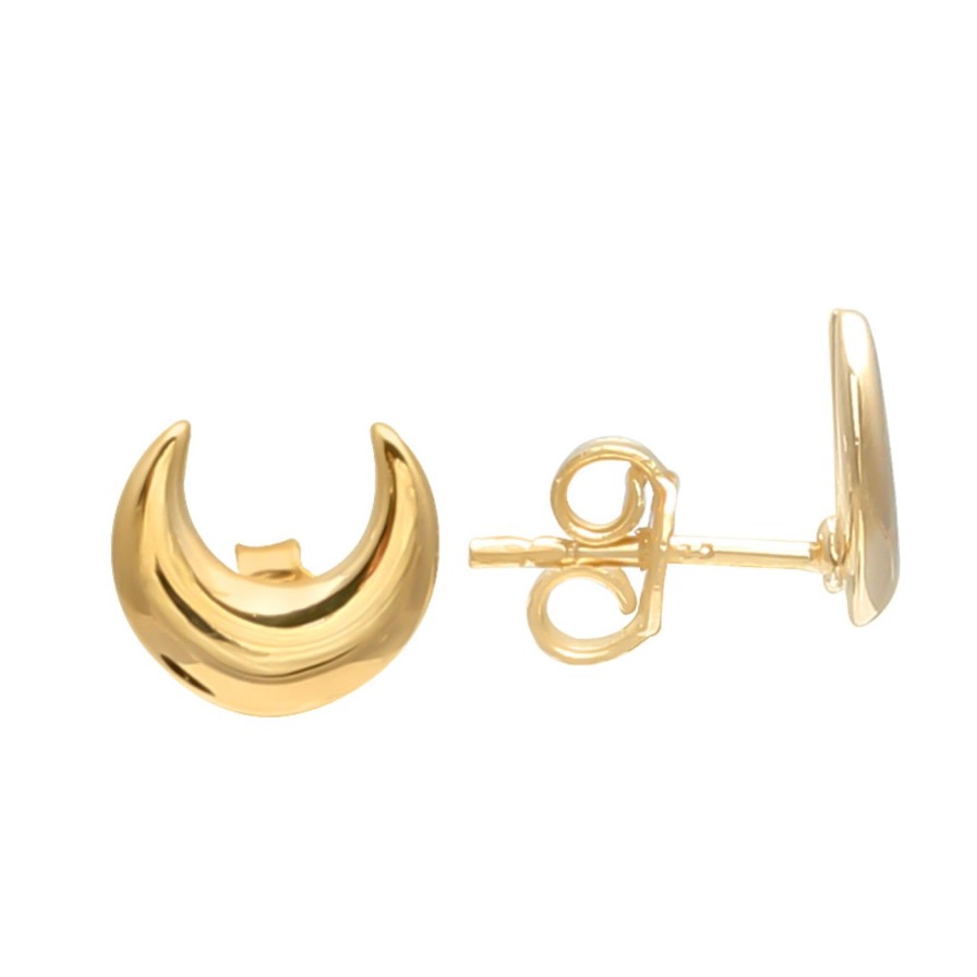 Jewellery Kyoti | Kyoti Mini Crescent Moon Studs Gold