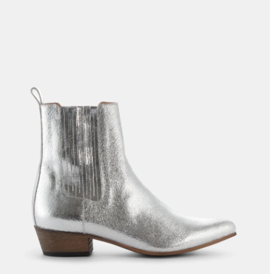 Shoes Ivylee Copenhagen | Ivylee Bailey Silver Cracked Leather