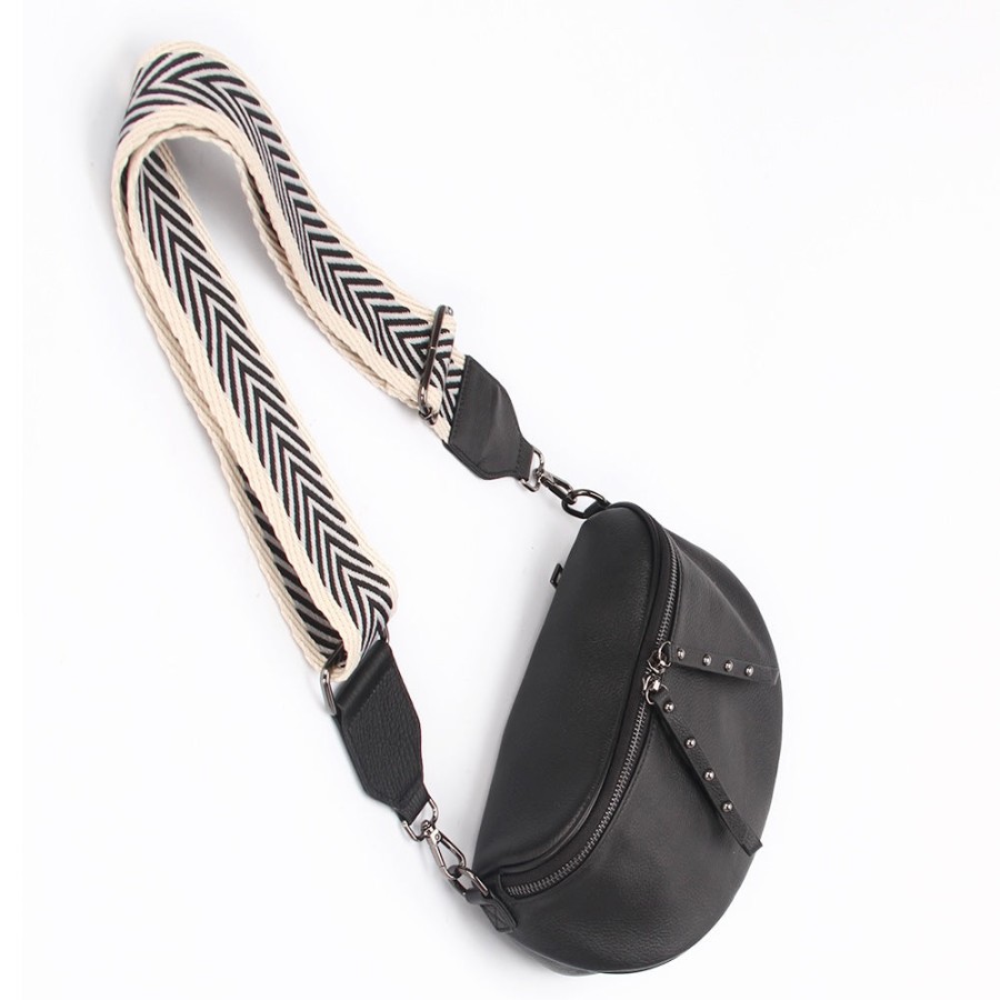 Accessories Hi Ho & Co | Hi Ho & Co New Rocker Bag Black/Gunmetal