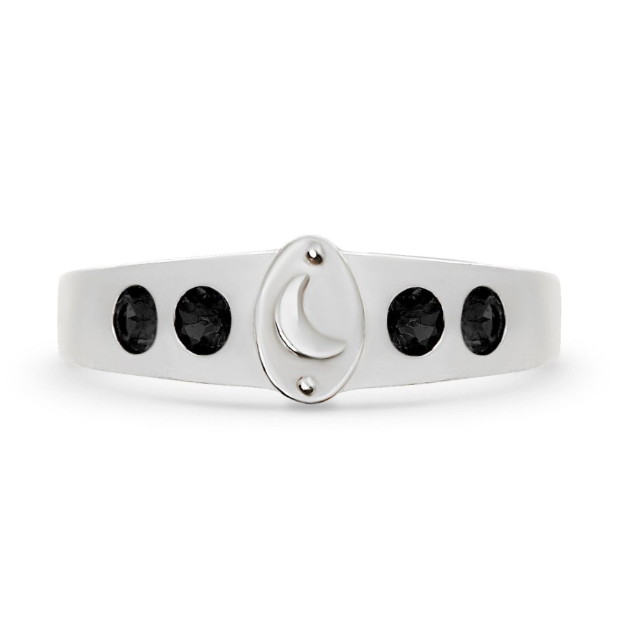 Jewellery Kyoti | Kyoti Mini Luna Ring Sterling Silver Sapphire