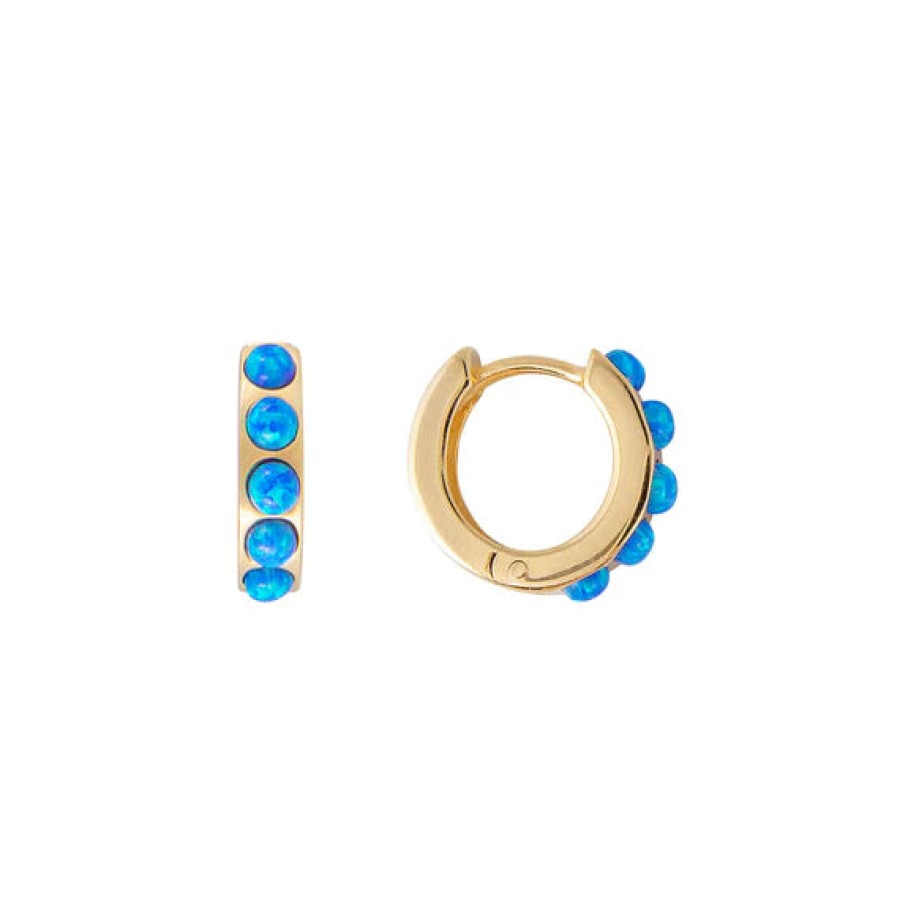 Jewellery Fairley | Fairley Indigo Opal Crystal Huggies