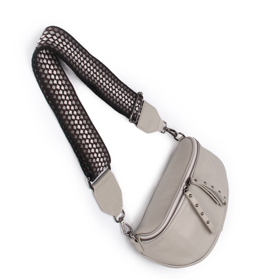 Accessories Hi Ho & Co | Hi Ho & Co New Rocker Bag Light Grey/Gunmetal