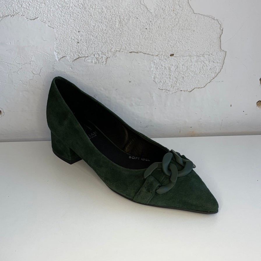 Shoes MARIAN | Marian Chained Green Suede