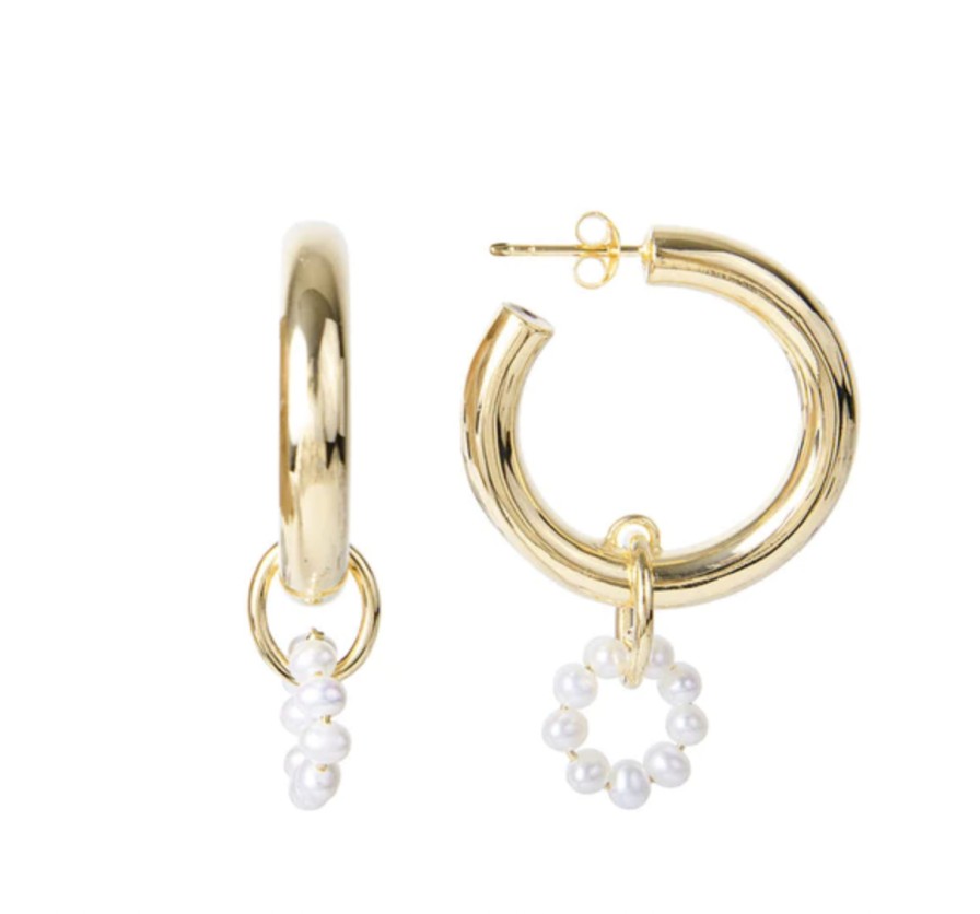 Jewellery Fairley | Fairley Pearl O Hoops