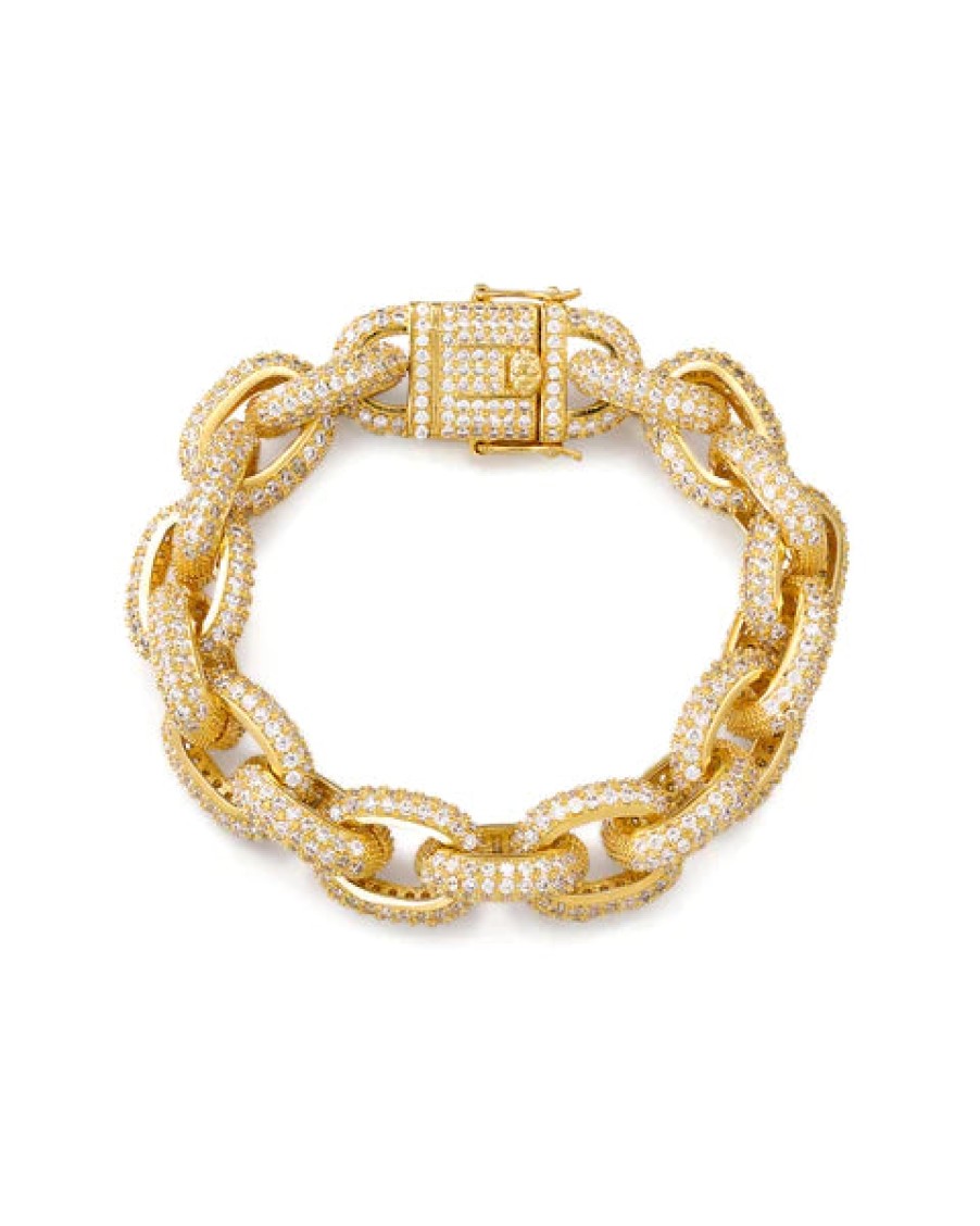 Jewellery Luv AJ | Luv Aj - Ozzie Pave Chain Bracelet Gold