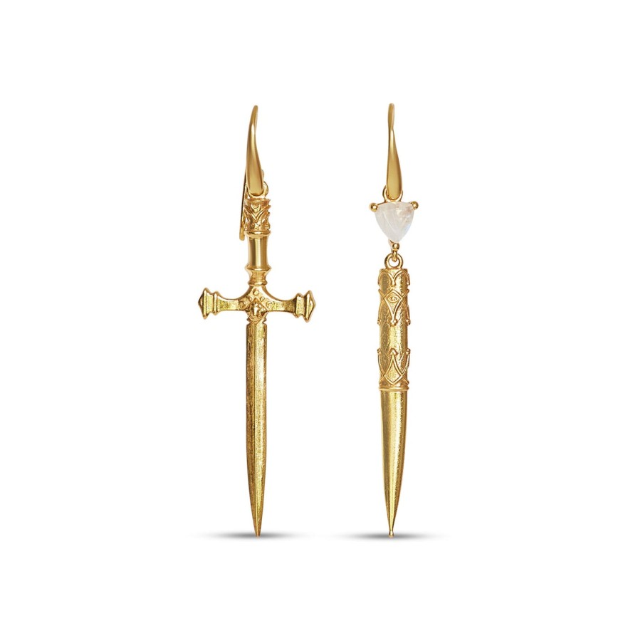 Jewellery Kyoti | Kyoti Dagger & Case Earrings Gold