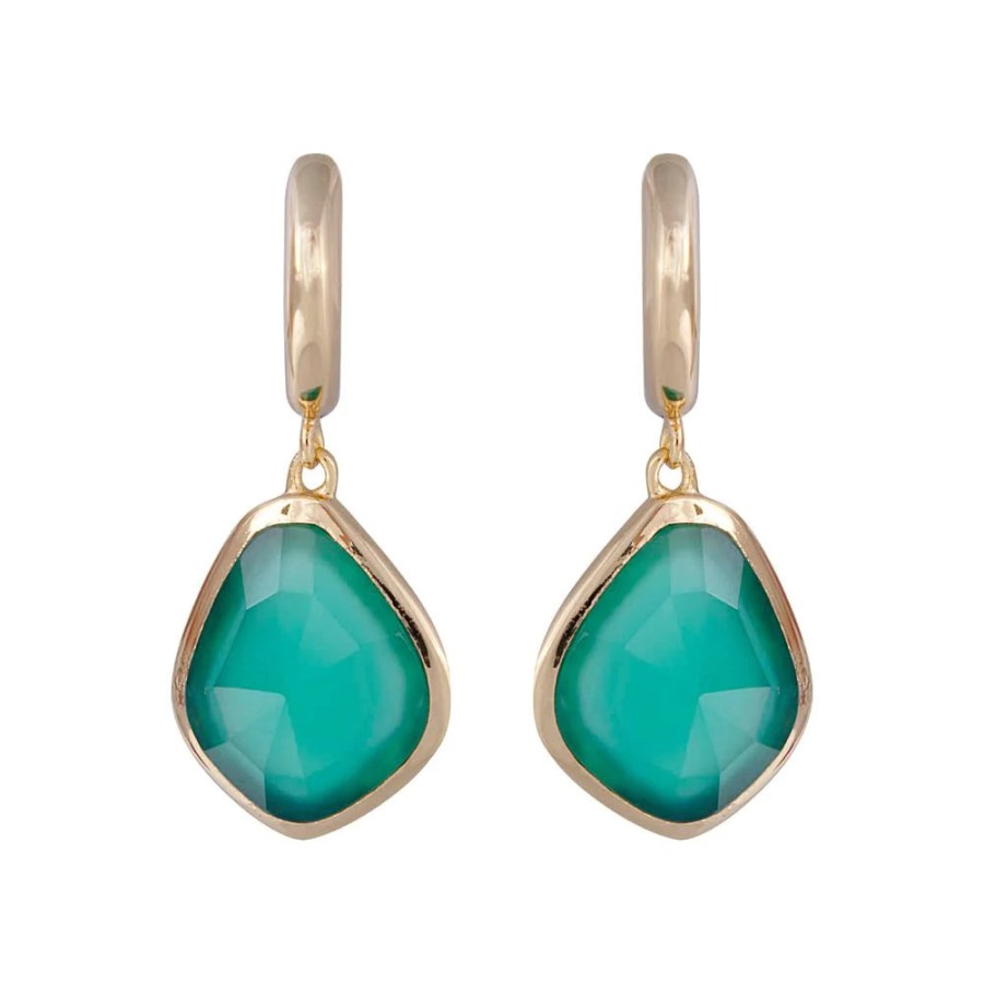 Jewellery Fairley | Fairley Mini Green Agate Drops