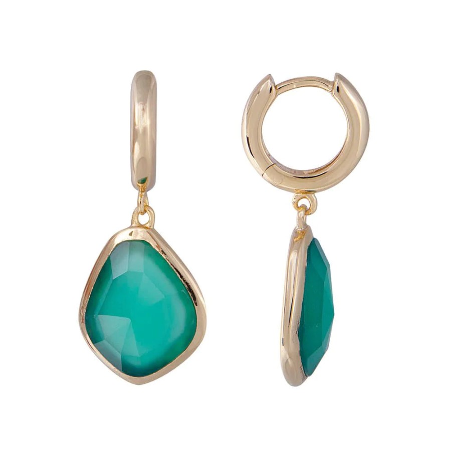 Jewellery Fairley | Fairley Mini Green Agate Drops