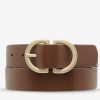 Accessories Status Anxiety | Status Anxiety In Reverse Belt Tan/Gold