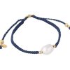 Jewellery Fairley | Fairley Pearl Rope Bracelet Navy